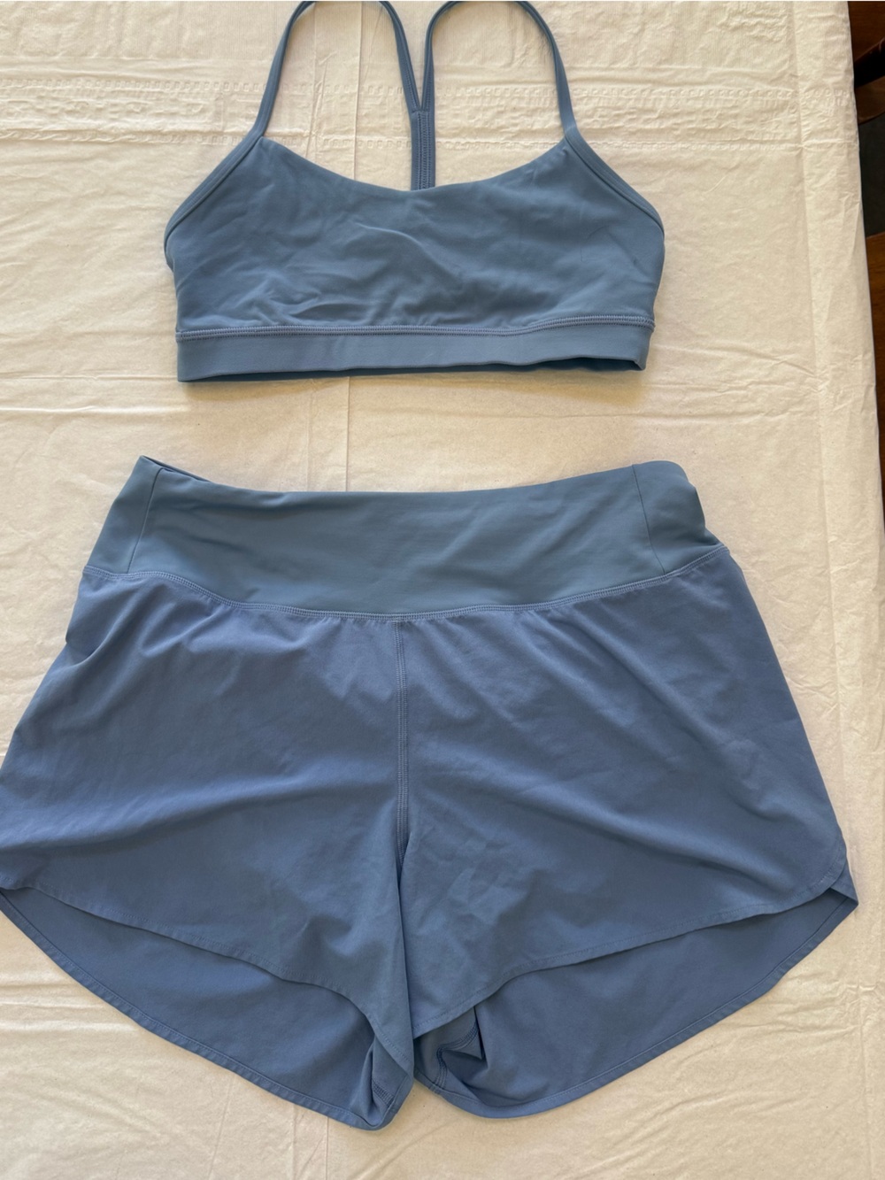 lululemon athletica periwinkle blue high rise athletic shorts M